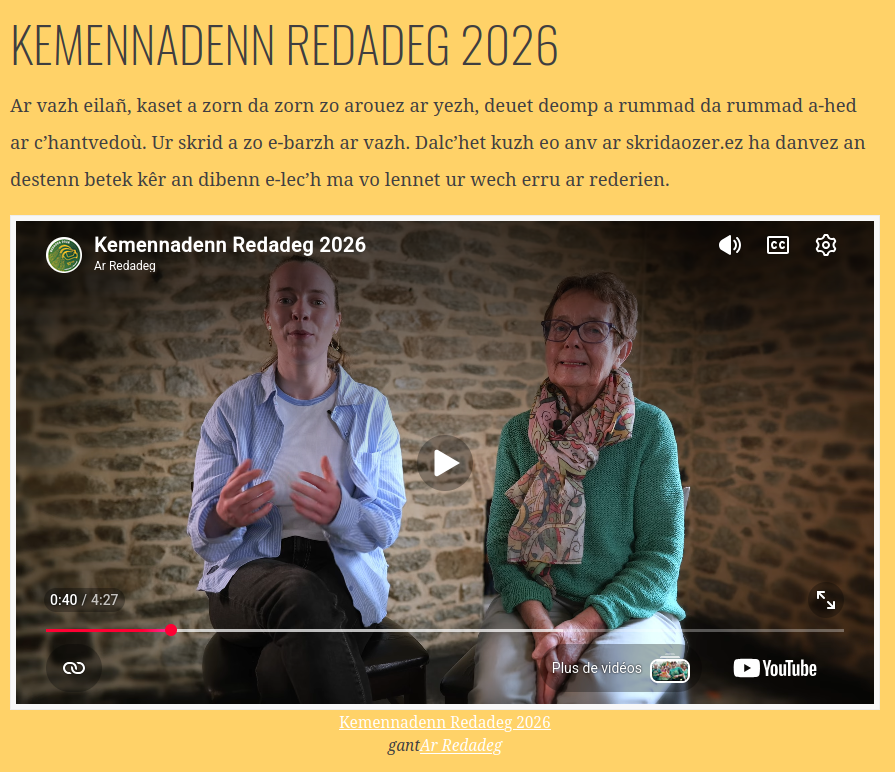 Kemennadenn Redadeg 2026